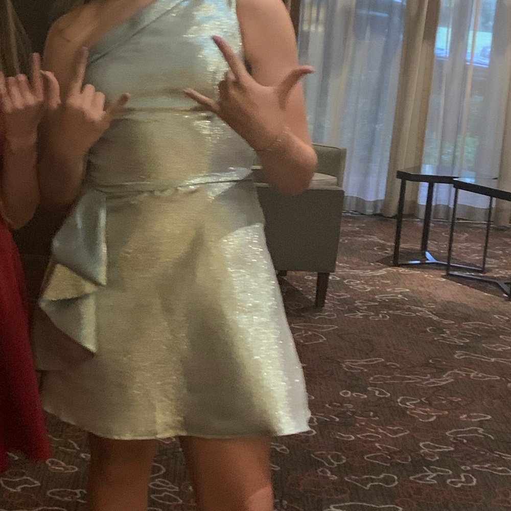 John W. Nordstrom Asymmetrical Light Blue Dress
